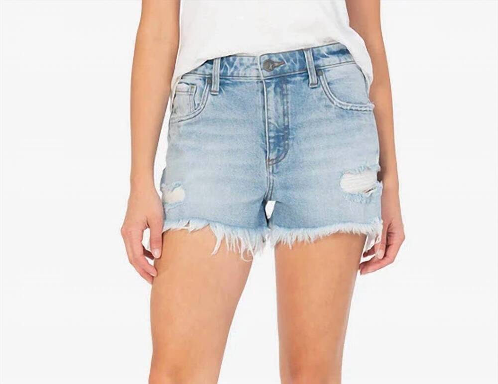 NEW KUT FROM THE KLOTH women's jane high rise royal short in blue